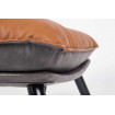 LAZY SACK - Detalle de sillón de salón en símil piel marrón