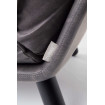 LAZY SACK - Lounge-Sessel in brauner Lederoptik mit Fußstütze Detail