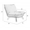 LAZY SACK - Esquema de sillón de salón de aspecto de cuero marrón