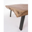 ROBIN - Table basse de salon en bois marron en zoom
