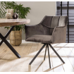 LANA - Grey velvet armchair