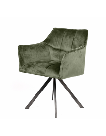 LANA - Green velvet armchair