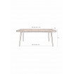 Mesa de comedor de madera de nogal L180 esquema