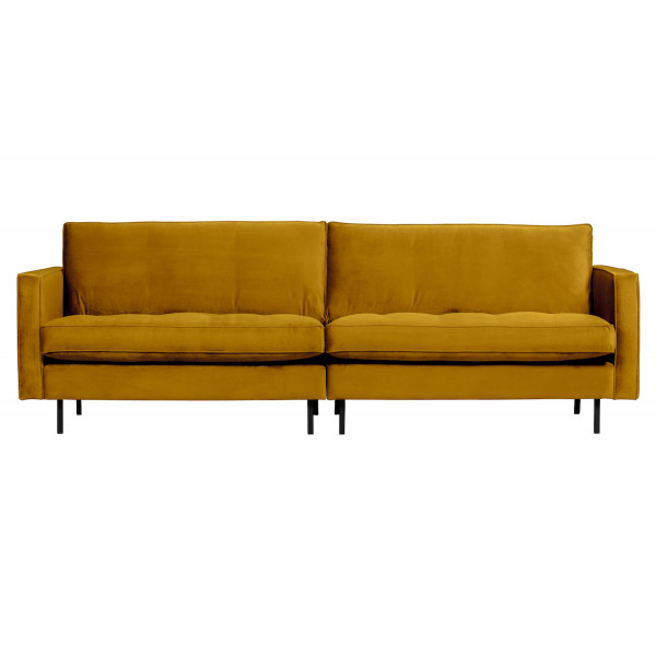 RODEO - Ochre yellow velvet sofa