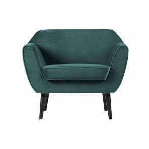 ROCCO - Teal velvet armchair