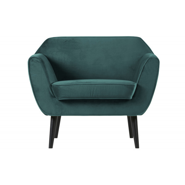 ROCCO - Sessel aus blaugrünem Samt