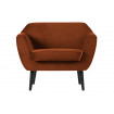ROCCO - Sessel aus rostfarbenem Samt