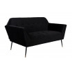 KATE - 2-sitziges Sofa aus schwarzem Samt L149 von 3/4