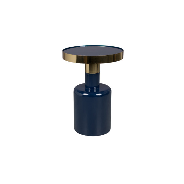 GLAM - Table d'appoint ronde bleue 