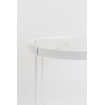 CUPID - Table de salon en métal blanc et marbre blanc zoom