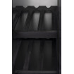 ROBERT - Mueble bar de hierro negro con estantes para vino