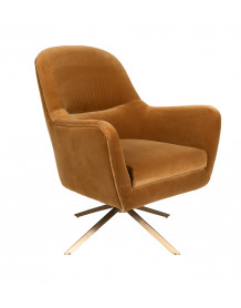 ROBUSTO - Fauteuil velours Whisky