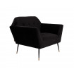 KATE - Sessel aus schwarzem Samt