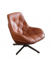 TREK - Modern armchair cognac leather look