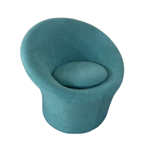 BUDY - Design armchair in blue velvet
