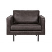 RODEO - Sessel aus Leder, schwarz