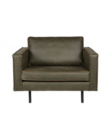 RODEO - Black armchair eco leather