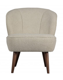 SARA - Sessel aus weißem Stoff casse teddy