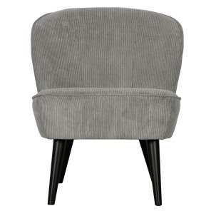 SARA - Grey velvet armchair