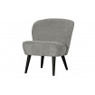 SARA - Grey velvet armchair