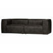 BEAN - 4-Sitzer-Sofa aus schwarzem Eco-Leder L246