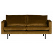 RODEO - Honey yellow velvet sofa L 190