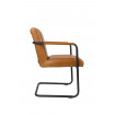 STITCHED - Retro-Sessel aus braunem Kunstleder
