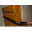 STITCHED - Retro-Sessel aus braunem Kunstleder