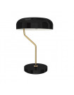 ECLIPSE - Lampada da tavolo in acciaio nero con finitura in ottone