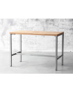 ATELIER - Heigh table steel and solid recycled Teak wood
