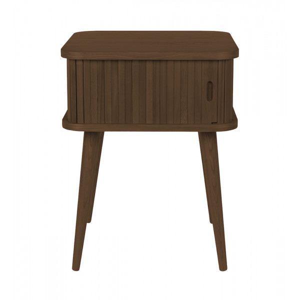 BARBIER -Punkttisch aus Holz in Walnuss-Finish