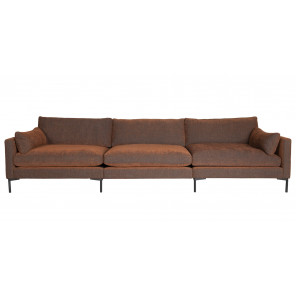 SUMMER - Cómodo sofá de 5 plazas en tejido marrón L335