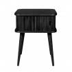 BARBIER - Tavolino in legno nero