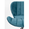 OMG silla de comedor de terciopelo azul