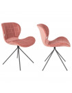 OMG - 2 sedie di design in velluto rosa