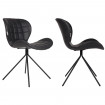 OMG - 2 sillones de diseño con aspecto de cuero negro