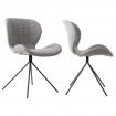 OMG - 2 sedie di design in tessuto grigio