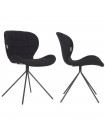 OMG - 2 sillas de diseño en tela negra