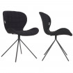 OMG - 2 sillas de diseño en tela negra