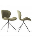 OMG - 2 sillas de diseño en tela verde