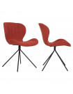 OMG - 2 sillas de diseño en tela naranja