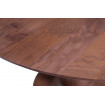 BAROC - Mesa de comedor redonda de madera, acabado nogal D120