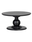 BAROC - Runder Salontisch aus schwarzem Mangoholz, schwarz