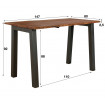 Table haute bois acier loft 150