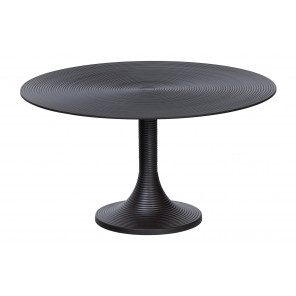 NANO - Table de salon ronde en aluminium noir