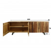 WALNUT - Solid wood sideboard L220
