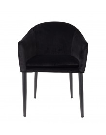 Black velvet dining armchair Cosy