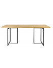 CLASS - Table de repas en bois clair et acier noir L220