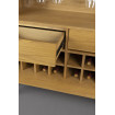 CLASS - Barmöbel aus hellem Holz und schwarzem Stahl