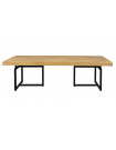 CLASS - Tavolino in legno chiaro e acciaio nero L120